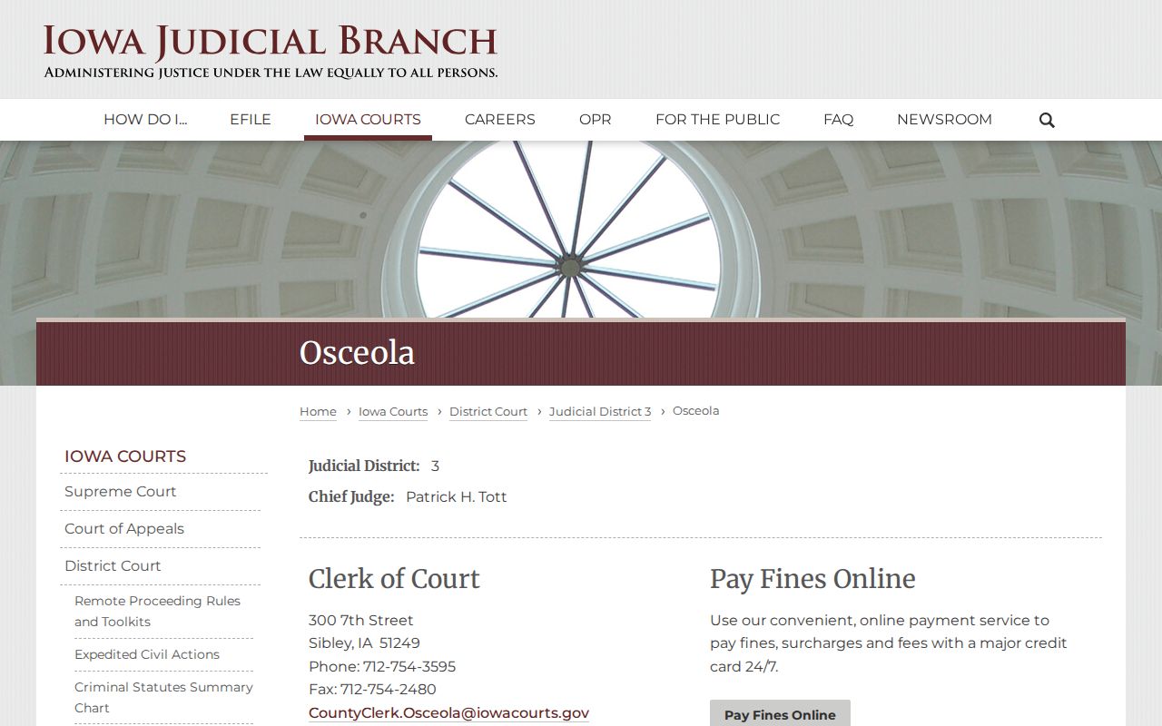 Osceola County warrant records clerk contact